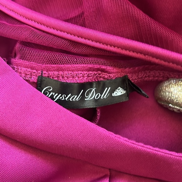 Macy’s Berry Color High Neck Cocktail Fit & Flare Sz 7 - Picture 8 of 12